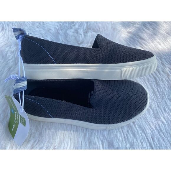 NWT Lily & Dan Toddler Boys SZ 9/10 Navy Blue/White Slip On Shoes - Picture 7 of 10